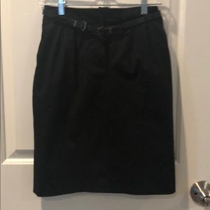 Burberry skirt with belt.